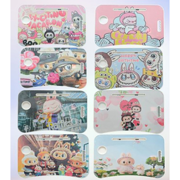 MEJA LAPTOP MEJA LIPAT PORTABLE MEJA BELAJAR JUMBO ADA TEMPAT GELAS POLOS / MEJA LIPAT DEWASA MDF MO