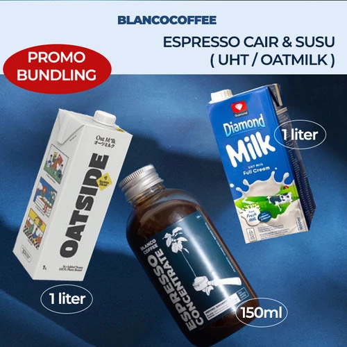 

Espresso Konsentrat Full Arabica Bundling with Susu Oatside UHT - Specialty Coffee by Blanco Coffee