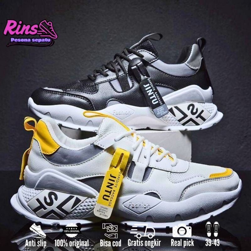 Rins-SEPATU SNEAKERS CASUAL PRIA SEPATU SPORTY IMPORT JINTU (BG-115)