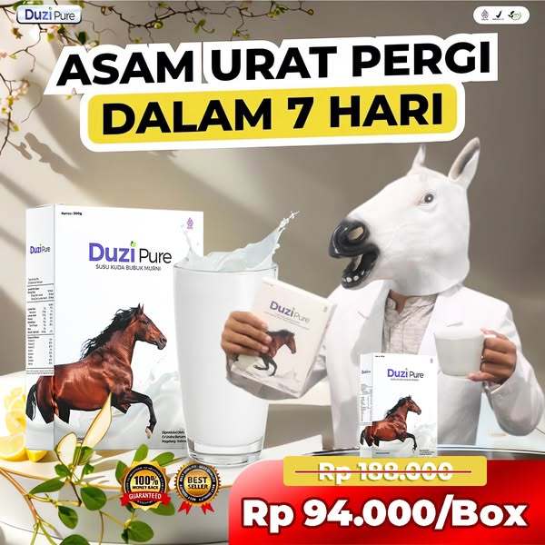 

{ Duzi Pure } - Susu Kuda Lombok Original Bubuk 200 Gram Atasi nyeri sendi,kesemutan asam urat nyeri otot
