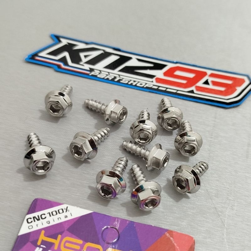 BAUT BODY YAMAHA DRAT KASAR F1ZR FIS R MODEL 2 KUNCI HEXAGON PROBOLT STAINLESS HENG ORIGINAL THAILAN