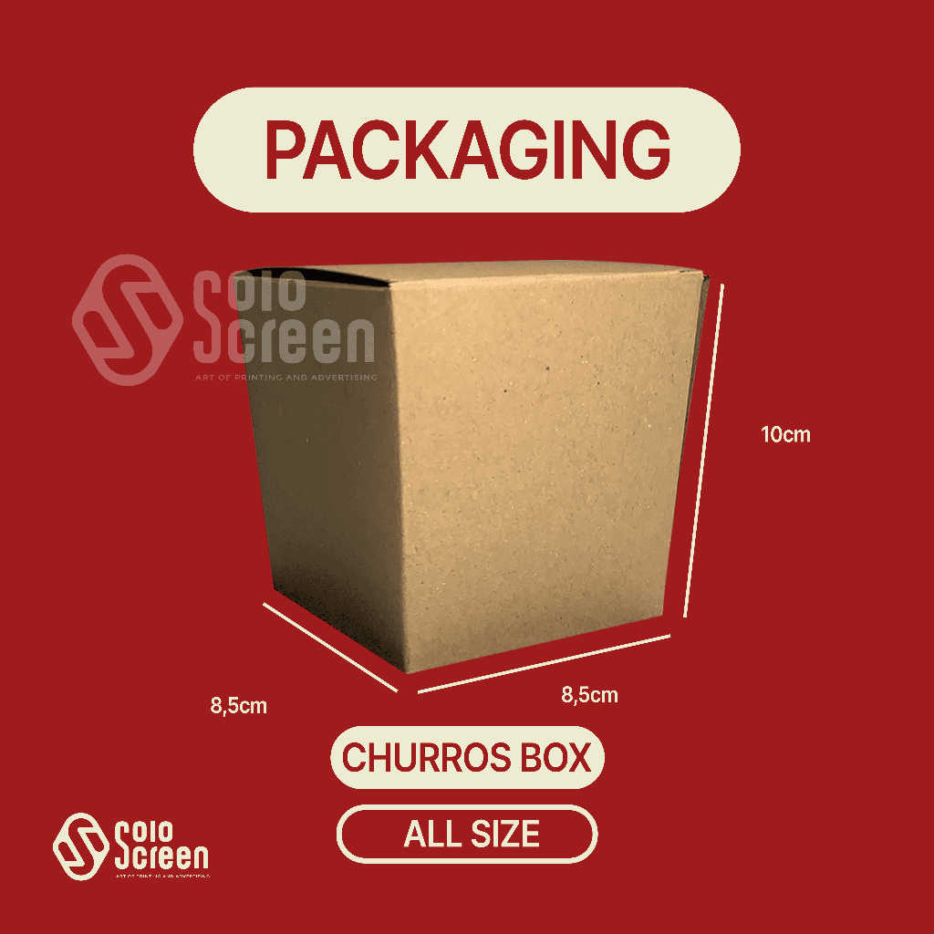 Churros Box /Food Pail / Foodpail / Food Pail Box / Kemasan Rice Box Isi 20 Pcs