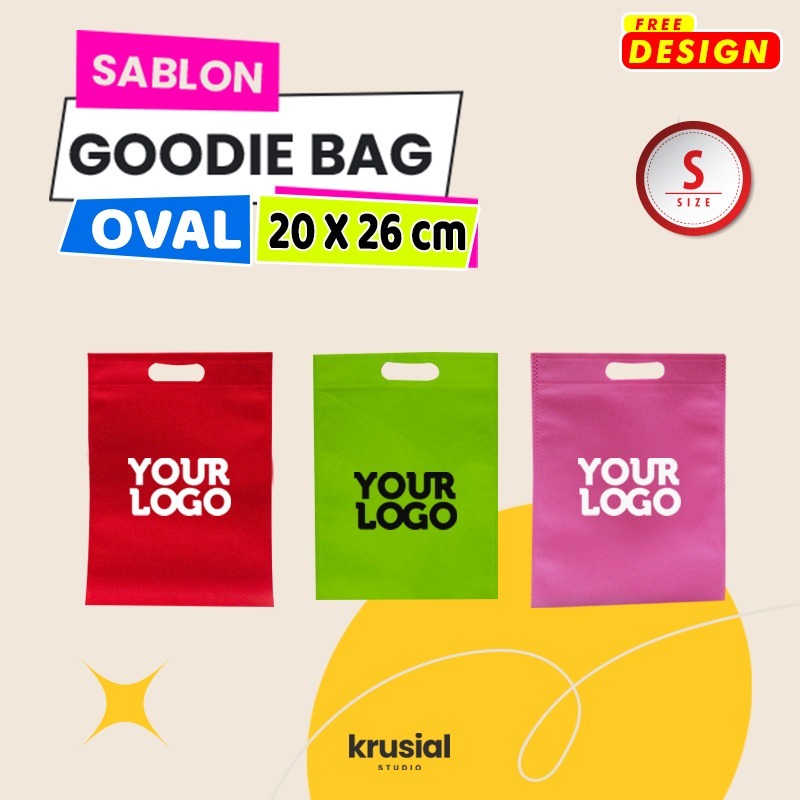 

Sablon Custom Tas Spunbond Goodie Bag 20X26cm 75gsm Murah