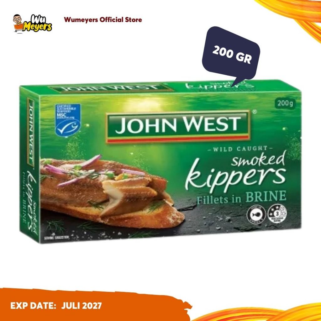 

John West Smoked Kipper Fillets in Brine 200gr / Ikan Kaleng