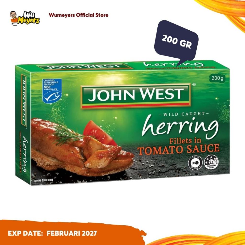

John West Herring Fillets in Tomato Sauce 200gr / Ikan Kaleng