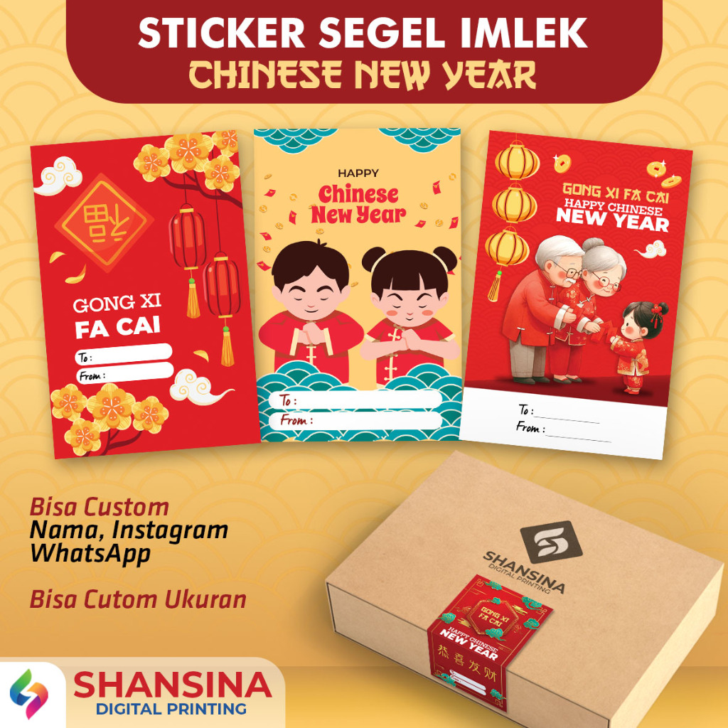 

STICKER SEGEL BOX IMLEK I SEGEL HAMPERS GONG XI FA CAI CNY I 16PC
