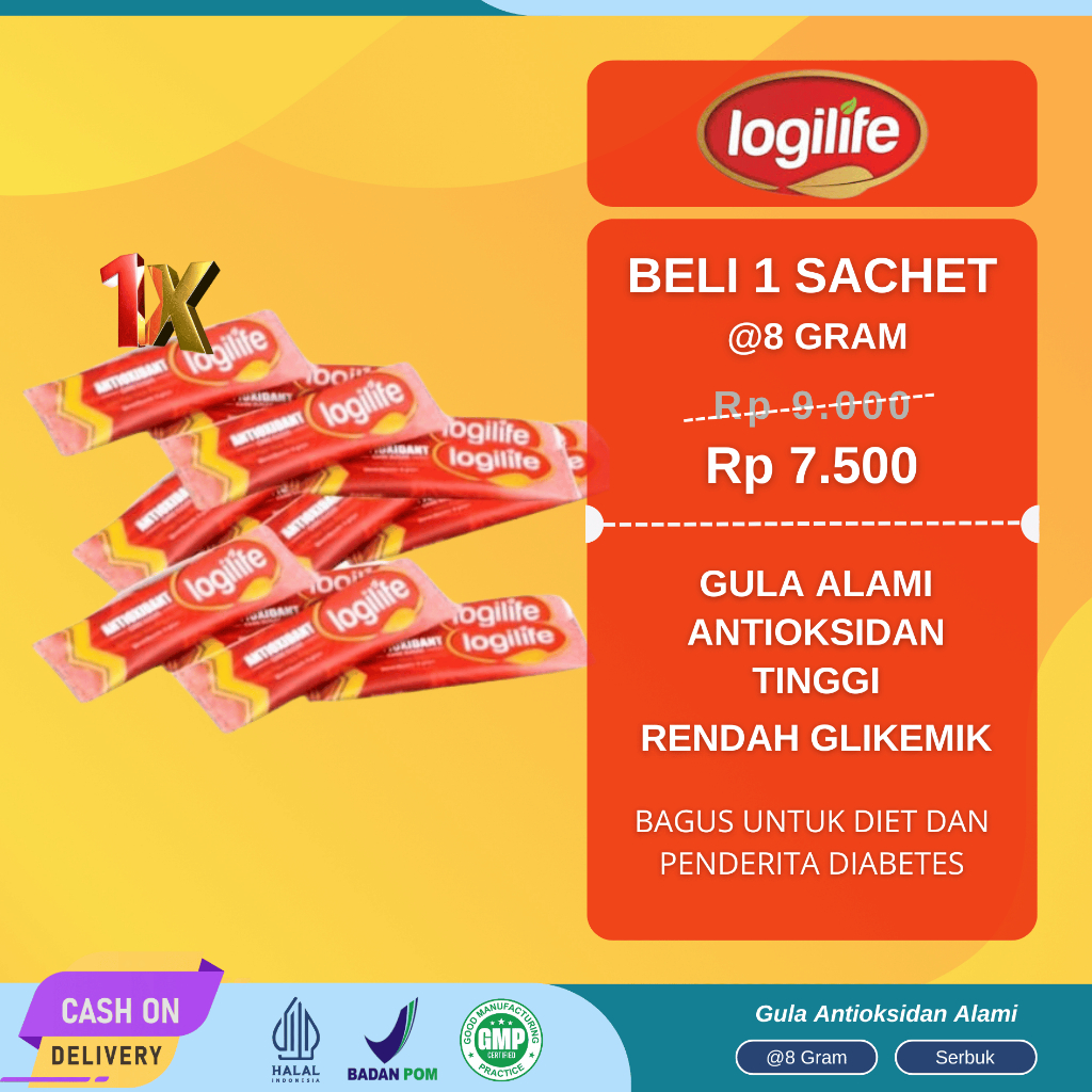 

[ECER 1 SACHET] Logilife Gula Organik Rendah Glikemik Kalori Untuk Diabetes Diet Antioksidan Tinggi