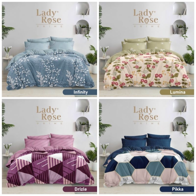Lady rose bedcover / Satu Set Bedcover Lady Rose Prime Ukuran 120 x 200 Single Tinggi