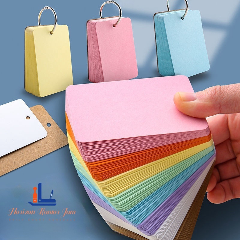 

Flash Card Buku Kartu Kosong Notepad Portabel Polo Buku Catatan Dengan Lubang Buku Warna-Warni Dengan Ikatan Ring Buku Memori Buku Catatan