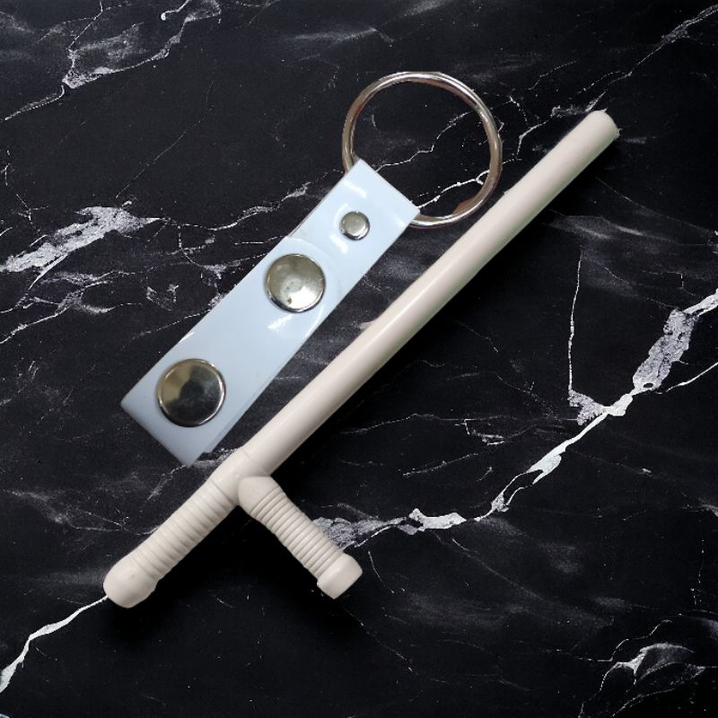 tongkat satpam+Ring besi putih