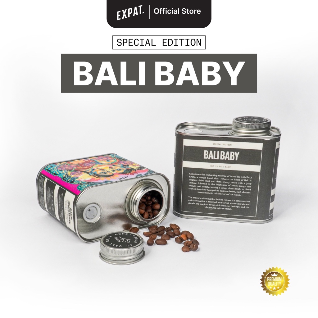 

Expat Roasters Coffee Beans Bali Baby Espresso Blend Biji dan Bubuk Kopi Arabika 200gr