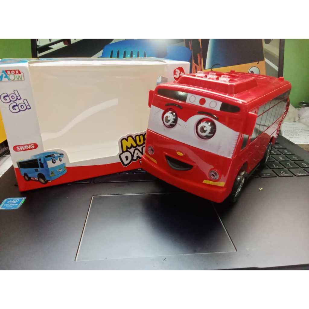 Mainan Mobil Tayo Musik dan Lampu / Mainan Anak Bus Dancing berjalan goyang BUMP AND GO LITTLE BUS