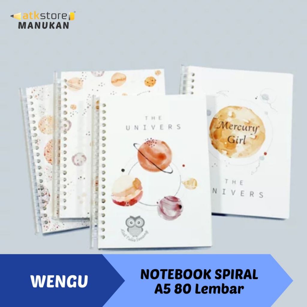 

Wengu Notebook Spiral A5 80 Lembar