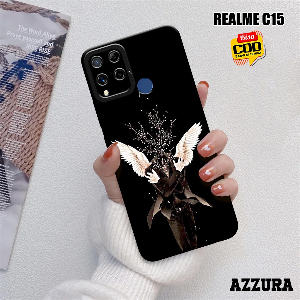 AZZURA - Case Realme C15 - Fashion Case Aesthetic - Softcase Realme C15 - Casing Hp Realme C15 - Kas