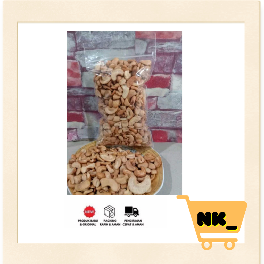 

Kacang Mede Matang pecahan , berat 200 gram , asin Gurih