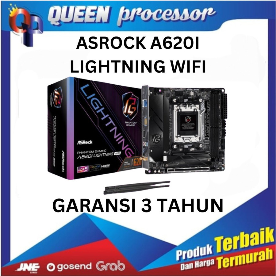 ASRock A620I LIGHTNING WIFI Motherboard Mini-ITX DDR5 AM5