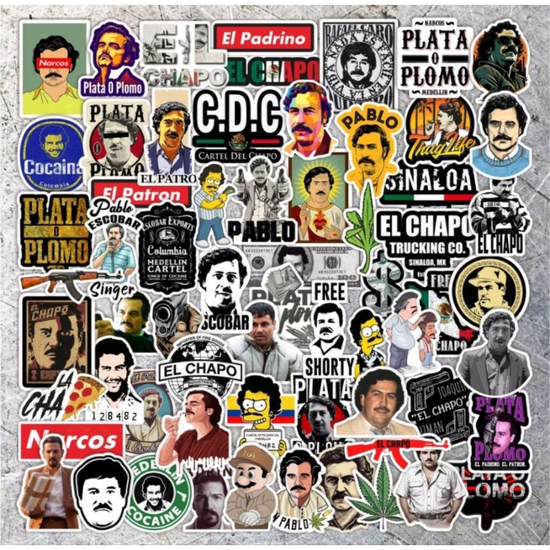 

12.12 COD Sticker Vinly Waterproof Narcos Pablo Escobar Sticker Helm Laptop Motor Dinding