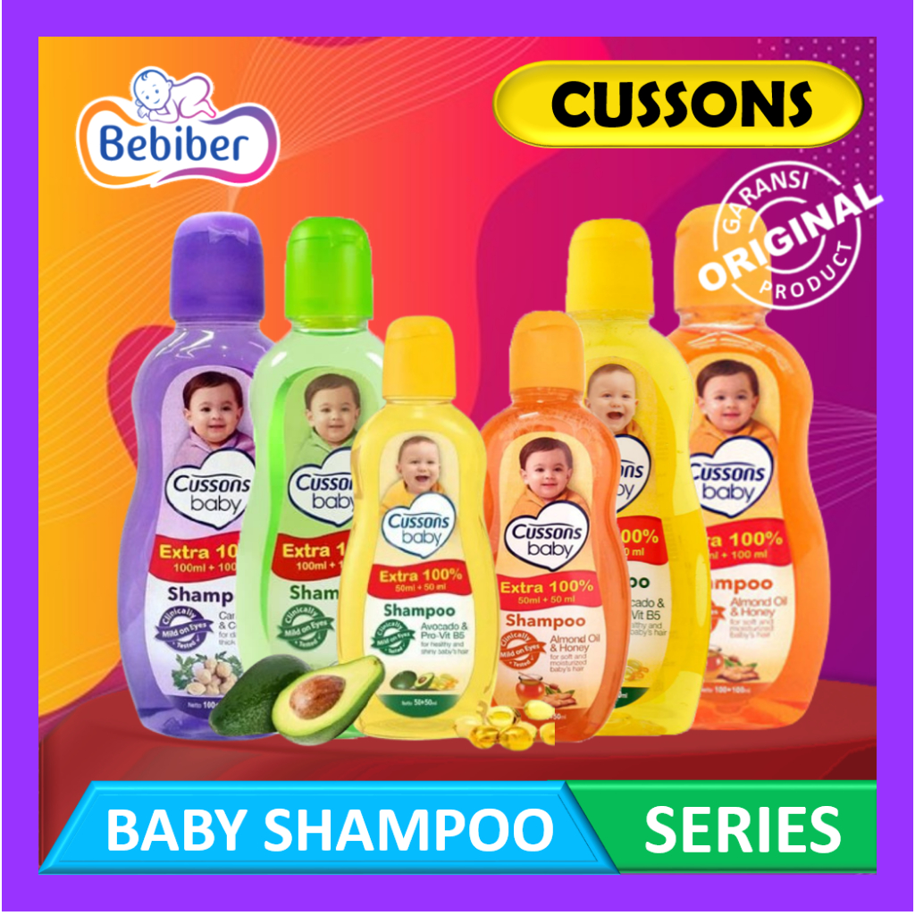 Cussons Baby Shampoo Series 100ml + 100ml & 50ml + 50ml - Cusson Shampo Bayi - Sampo Bayi - Bebiber