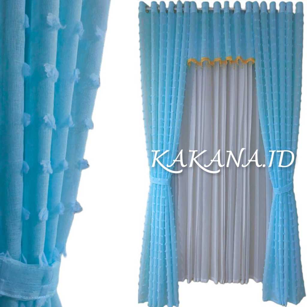 Gorden Satu Set Dengan Poni Pintu Tengah Ruang Tamu Warna Terbaru Dilengkapi Dengan Rumbai Cristal