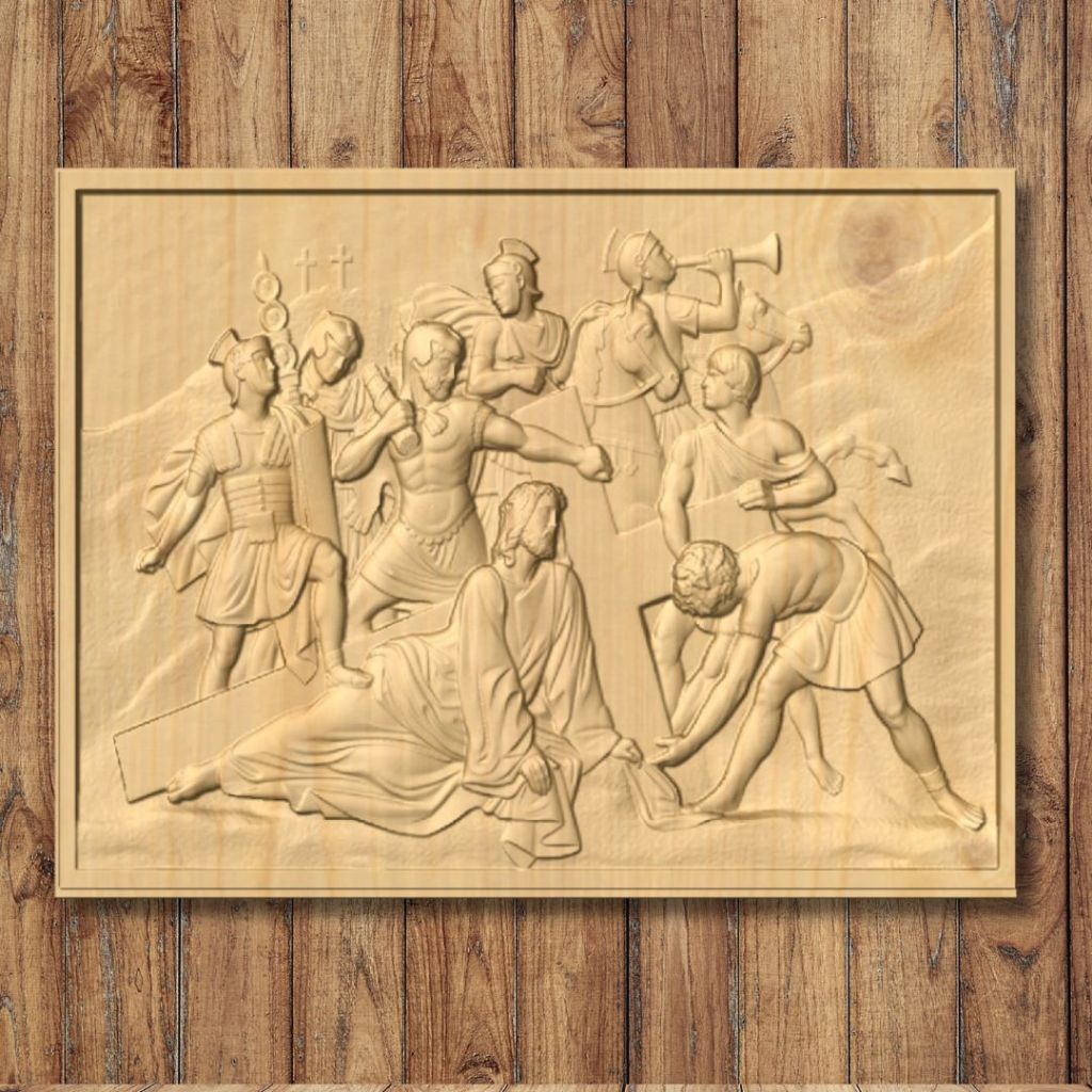 Ukiran Kayu 3d Model Penyaliban Tuhan yesus Wall Decor Aesthetic Hiasan Dinding Mewah