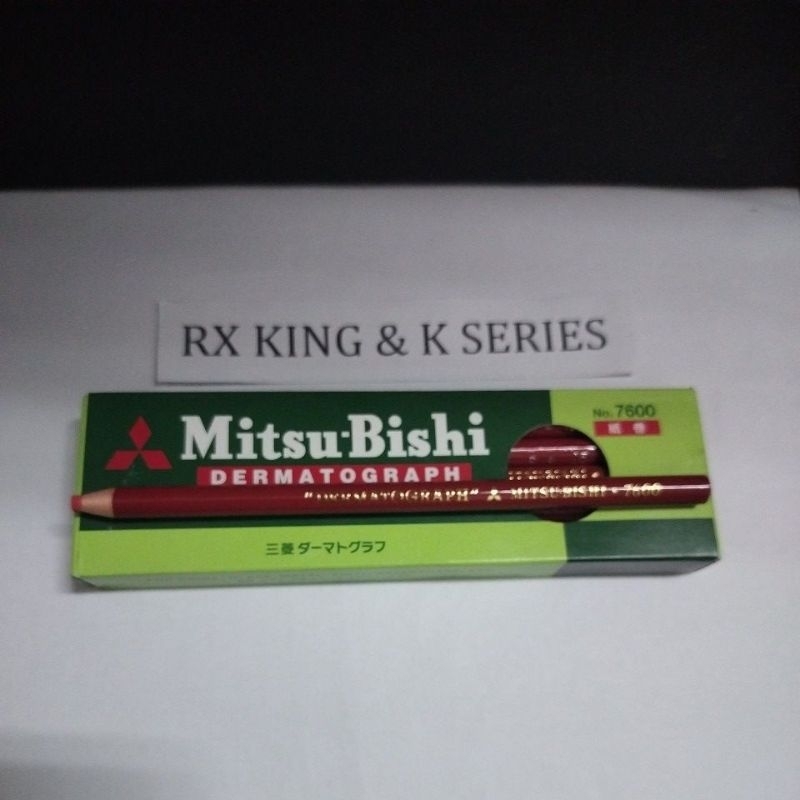 

PENSIL PENCIL KACA MITSUBISHI MITSU-BISHI 7600 DERMATOGRAPH SOFT COLOURED PENCILS MERAH RED ORIGINAL