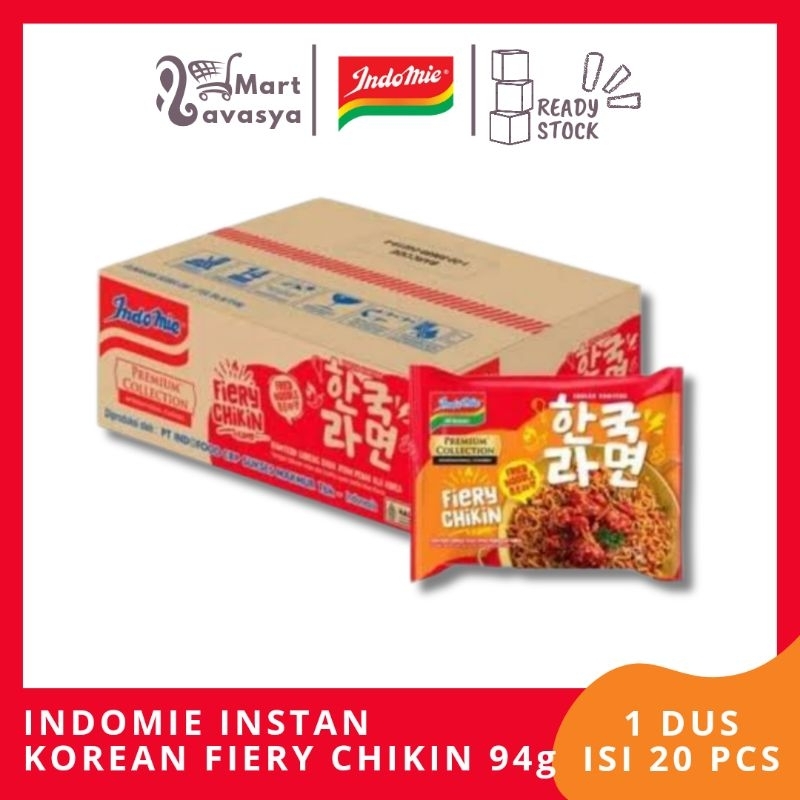 

INDOMIE GORENG KOREAN FIERY CHIKIN 94g - 1 DUS ISI 20 PCS - KOTA BANDUNG - LAVASYA MART