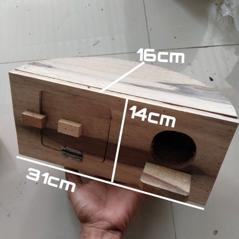 Glodok lovebird setengah lingkaran (sangkar kapsul)