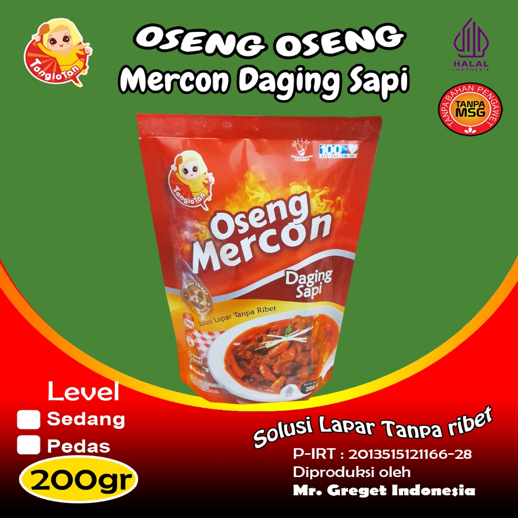 

Oseng - Oseng Mercon Daging Sapi - 200gr