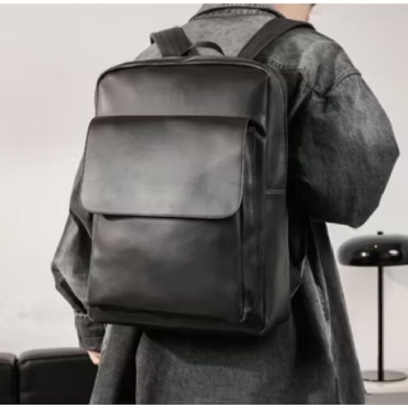 TAS RANSEL PRIA KULIAH KERJA - BAKPACK KULIT PRIA - TAS RANSEL COWOK KERJA