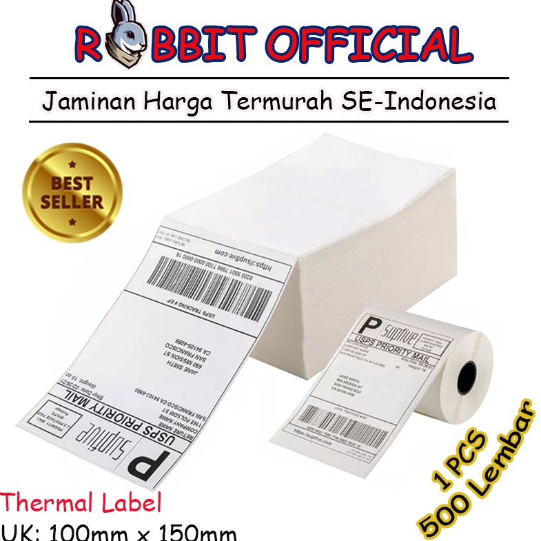 

ghDiskon Kertas Thermal Label Barcode 1 x 15 mm Label Pengiriman 1x15 ukuran A6 isi 5pcs W55