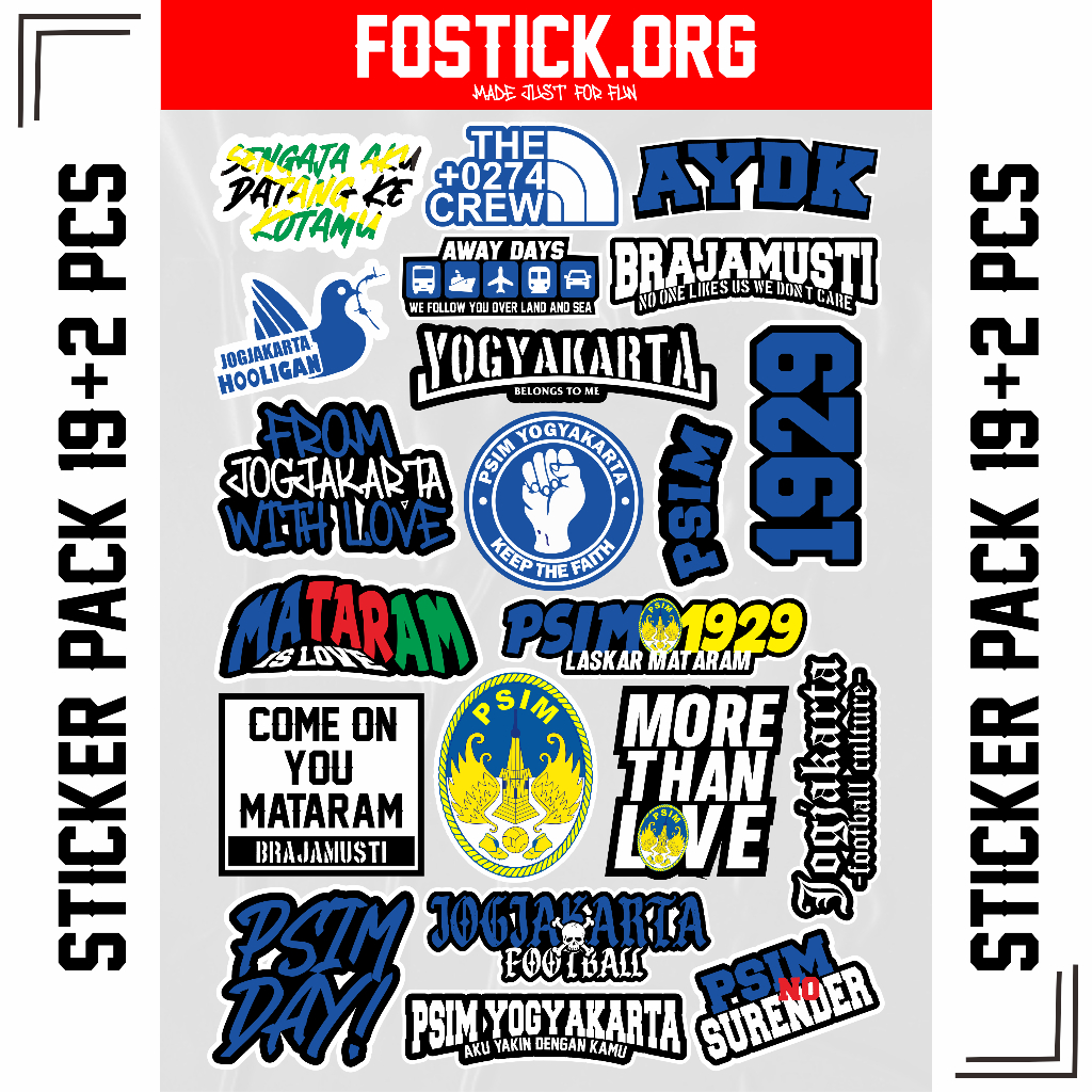 STICKER PACK PSIM JOGJA | STIKER PACK PSIM JOGJA [19+2pcs]