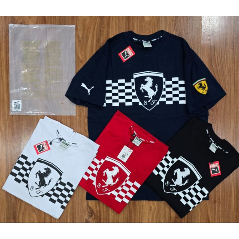 Kaos / Tshirt Branded Warna Putih Merah Hitam