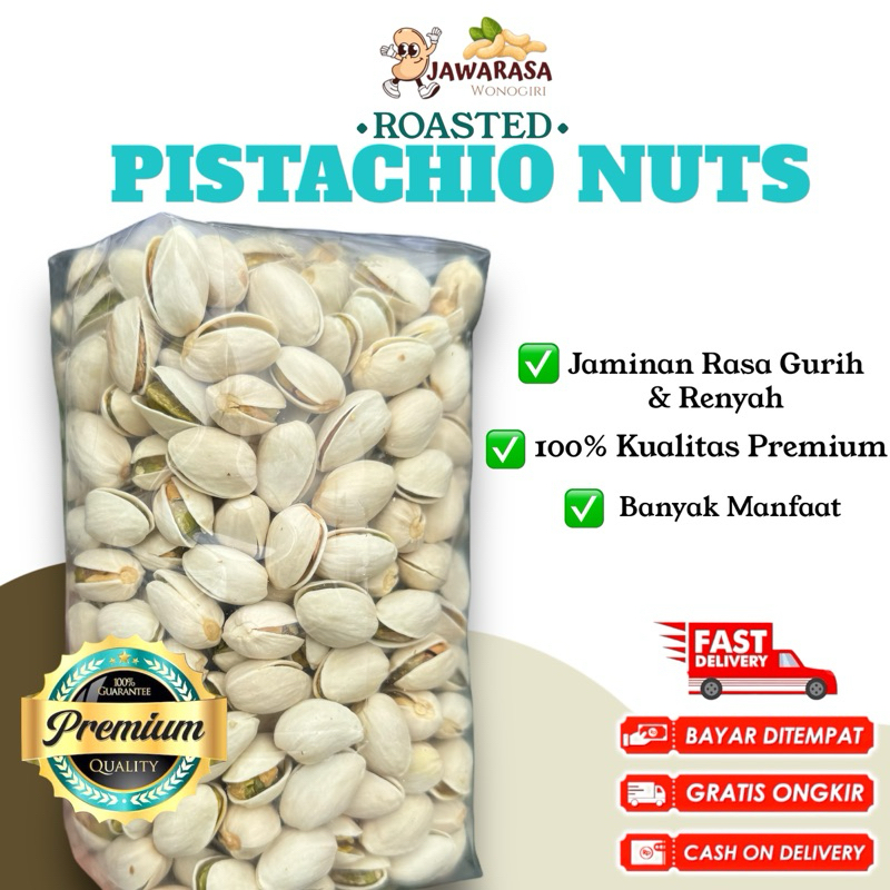 

KACANG PISTACHIO PREMIUM ROASTED PANGGANG / KACANG FUSTUK PREMIUM[500gram]