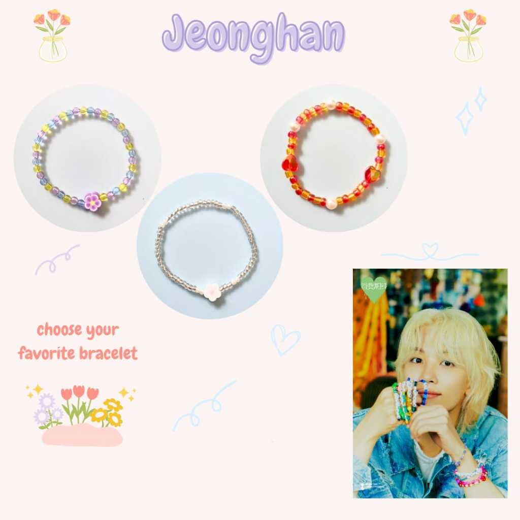 SEVENTEEN Jeonghan Bracelet || Gelang Jeonghan || Kpop Idol Bracelet || Gelang manik carat