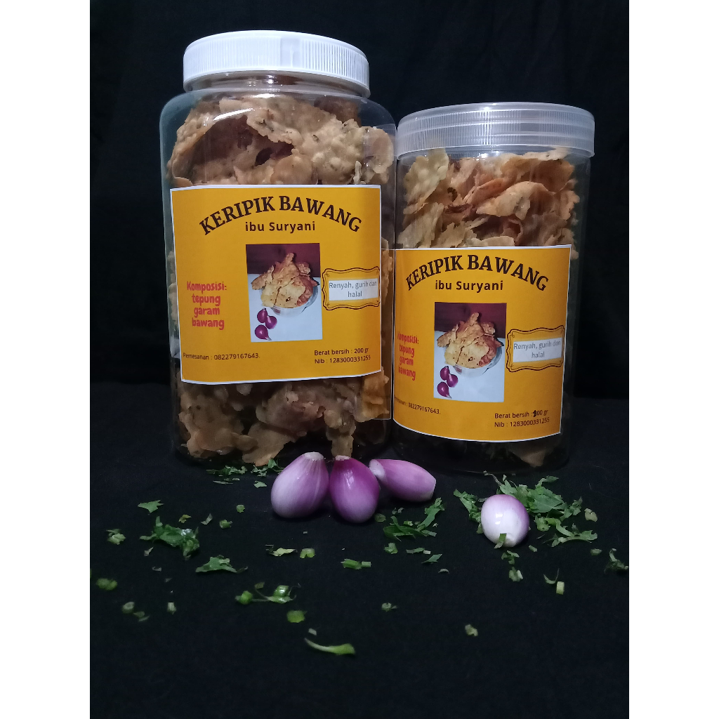 

keripik bawang { toples } ragam snack, renyah dan gurih