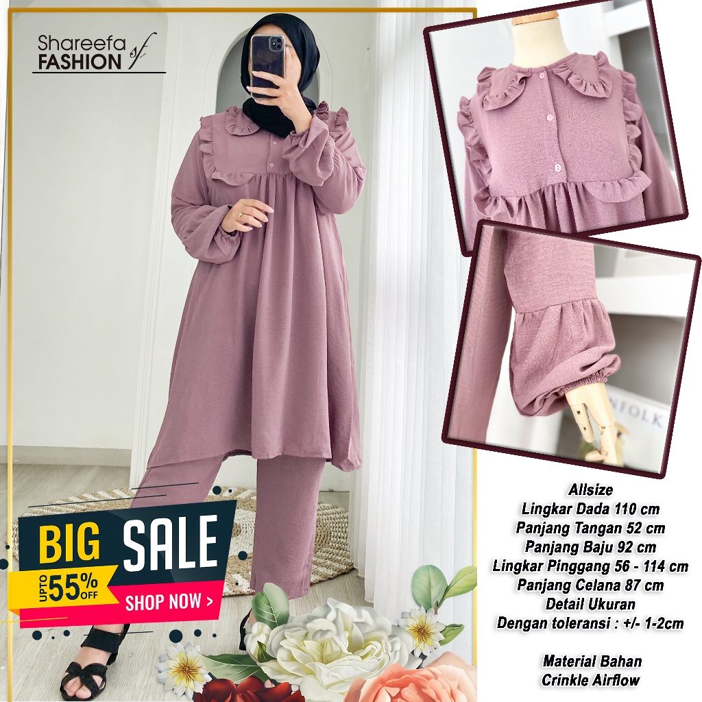 Julita Set - Setelan Wanita | Baju One Set Wanita Kekinian Korea | Baju Setelan Wanita Kekinian