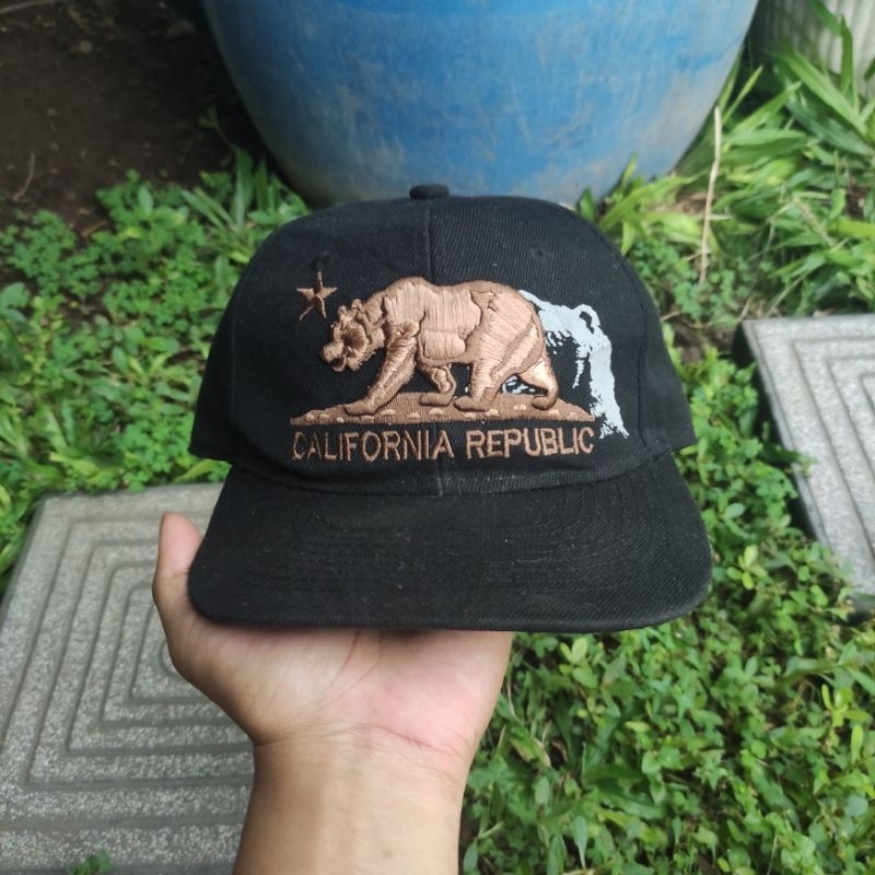 TOPI VINTAGE CALIFORNIA REPUBLIC WOOL