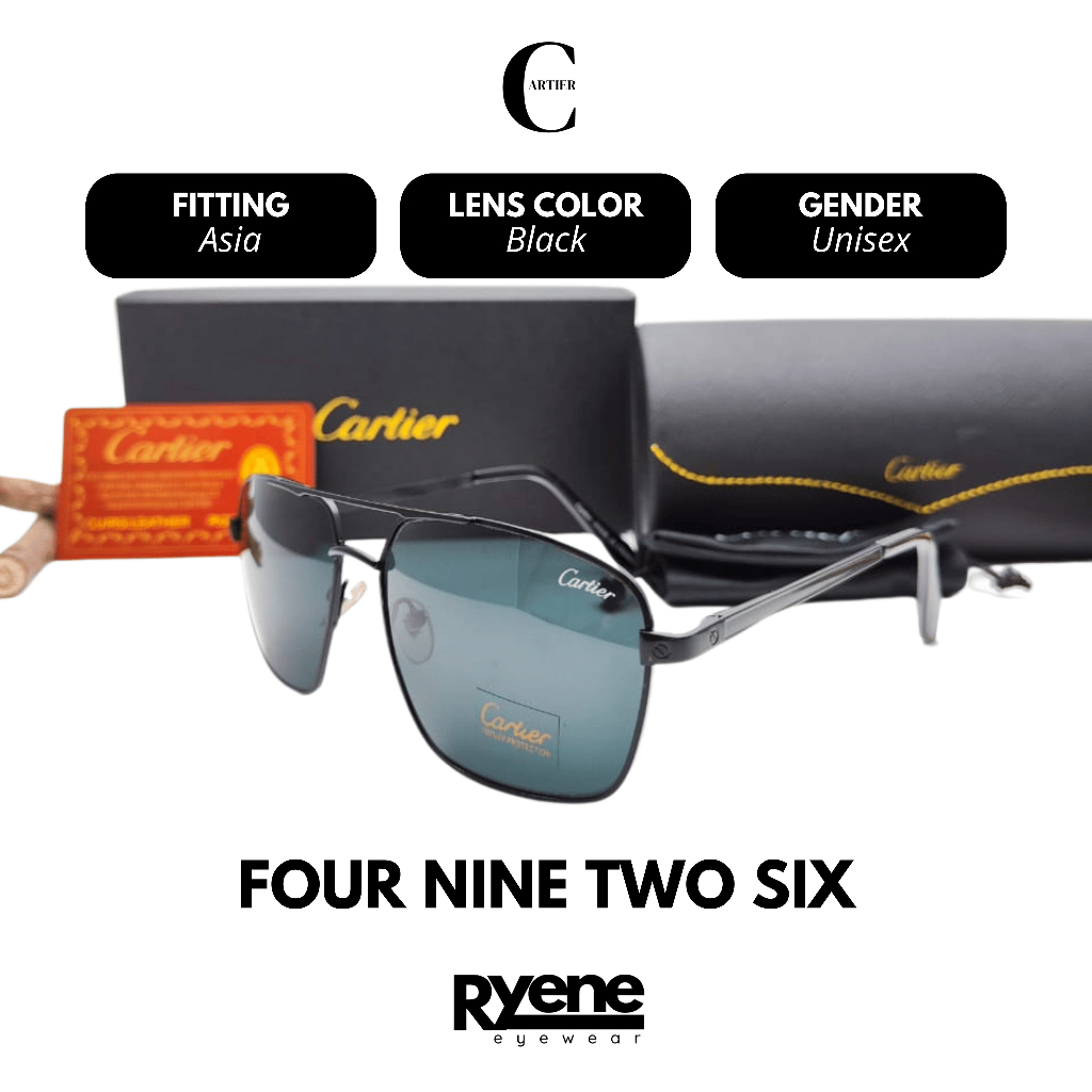 KACAMATA FASHION PRIA CARTIER 4926 FRAME TITANIUM SOLID LENSA POLARIZED ULTRA VIOLET 400