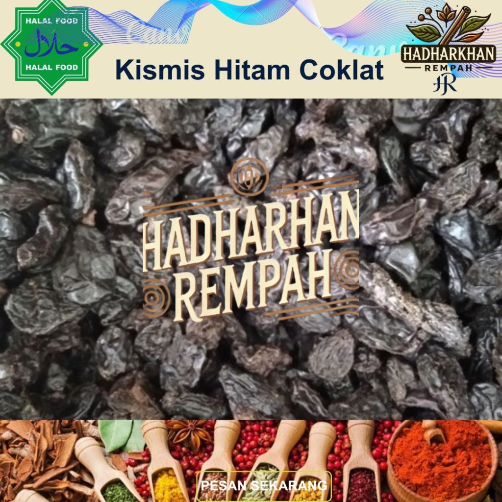 

Kismis Hitam Coklat/Black Brown Raisin pilihan 1 kg