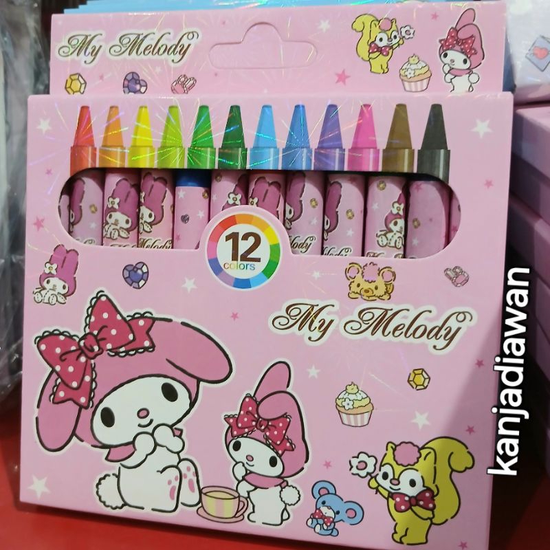 

CRAYON Sanrio 12 warna krayon oil pastel Kuromi Cinnamorol