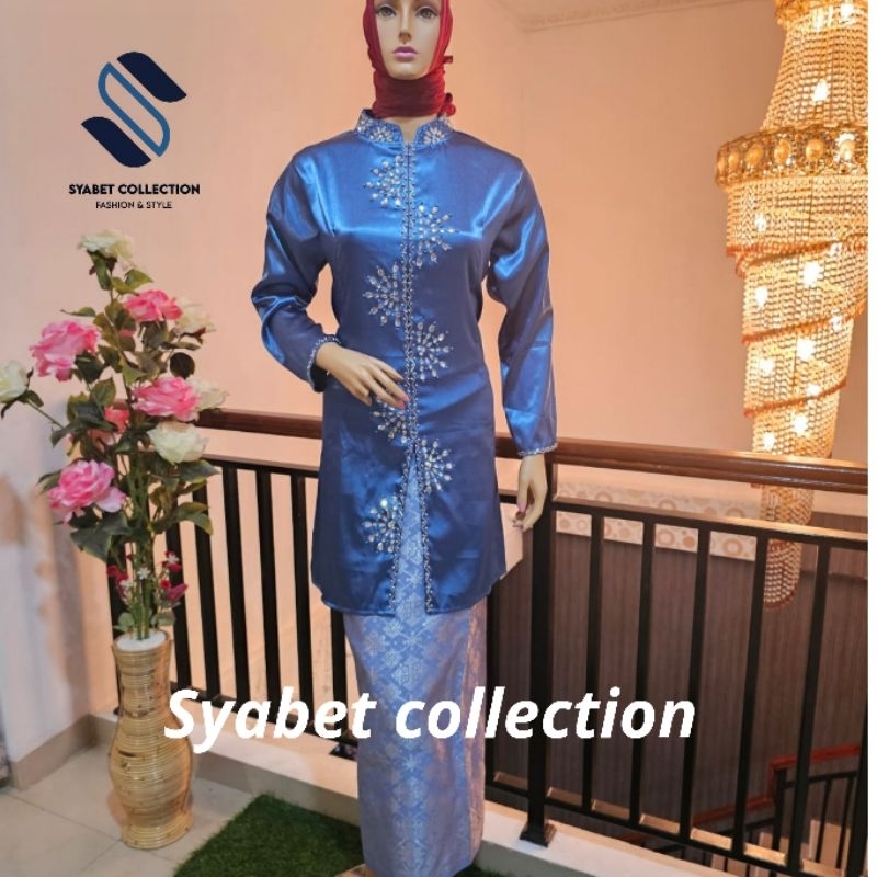 SC>>Setelan Baju Kurung Payet Zig-zag / Baju Kurung Modern / Kebaya Ibu Besan