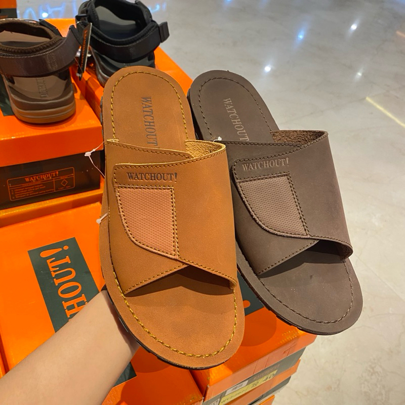 Watchout sandal selop pria / sandal flat selop cowok brand watchout original