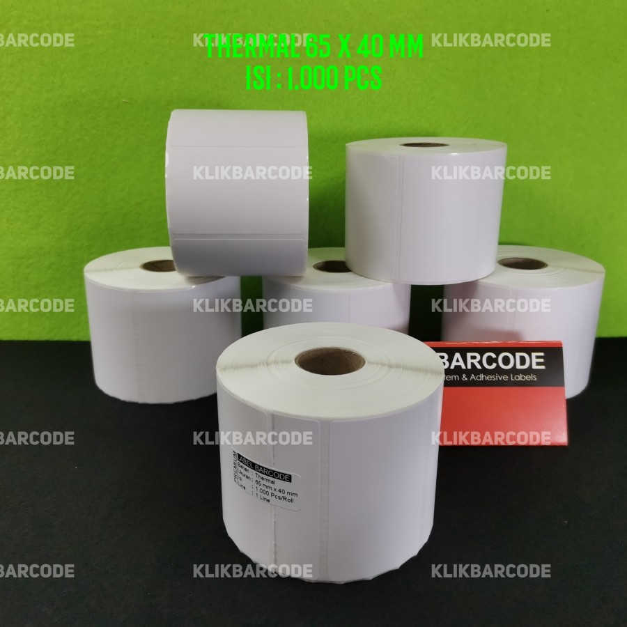 

Shopee Stiker Label Barcode Thermal Putih 65x40 mm / 65 x 40 mm / 65x40mm
