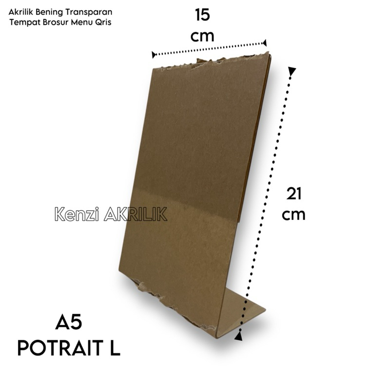 

Akrilik Bening Transparan Tempat Brosur Menu Qris ukuran A5 15 CM X 21 CM Tebal 2mm POTRAIT L