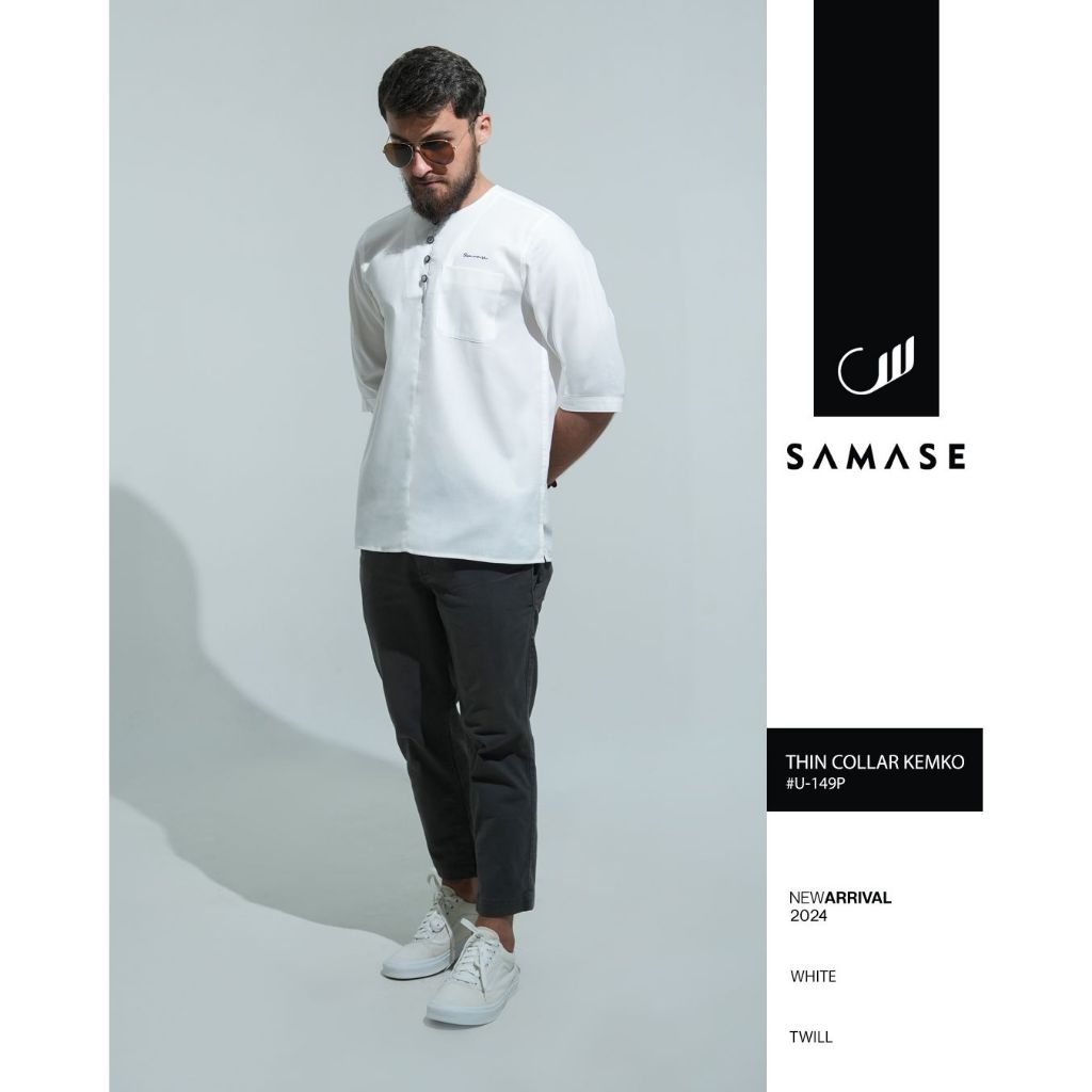 SAMASE Kemko Collar Thin U149P Pakaian Muslim Pria Dewasa Lengan 3/4 Samase Official Clothes Origina