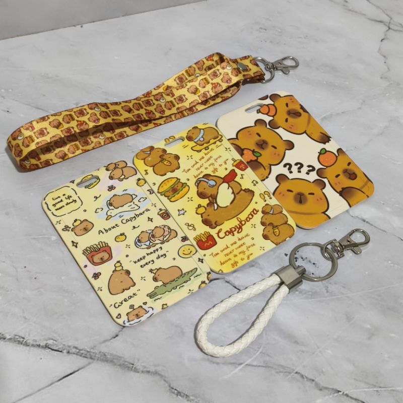 

ID Card Holder Lanyard Tali Kalung / Tempat Kartu Kalung Capybara