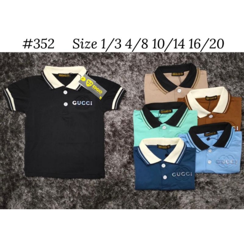 Baju Kaos Kerah Edgio Anak Laki Laki usia 2-7 Tahun