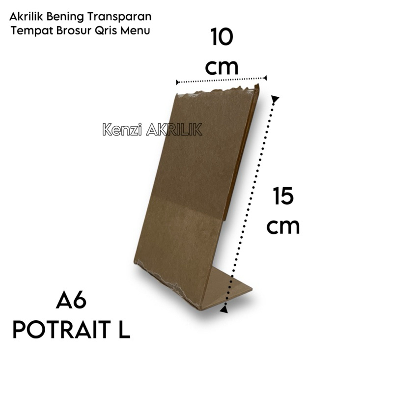 

Akrilik Bening Transparan Tempat Brosur Qris Menu Ukuran A6 10 CM X 15 CM Tebal 2mm POTRAIT L