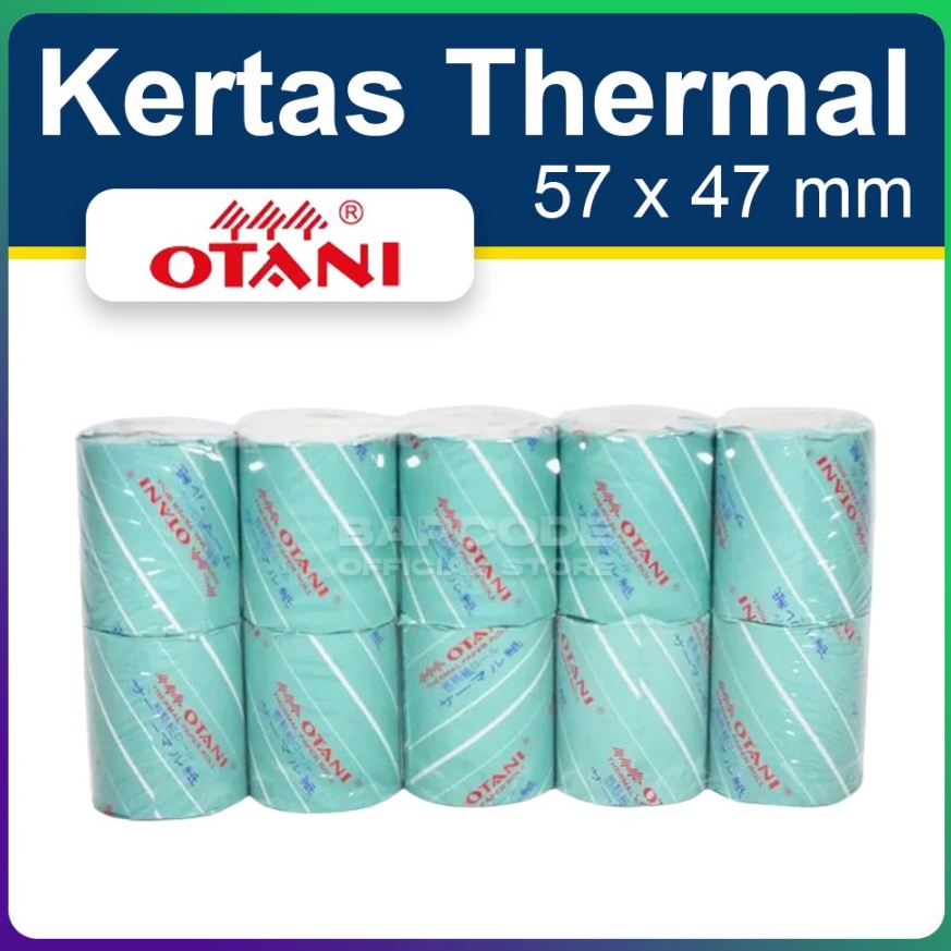 

gmTerbaru 1 PACK ROLL KERTAS THERMAL OTANI HITAM 57x4 57 x 4 MM 57x4mm PRINTER BLUETOOTH EDC TERMAL E46