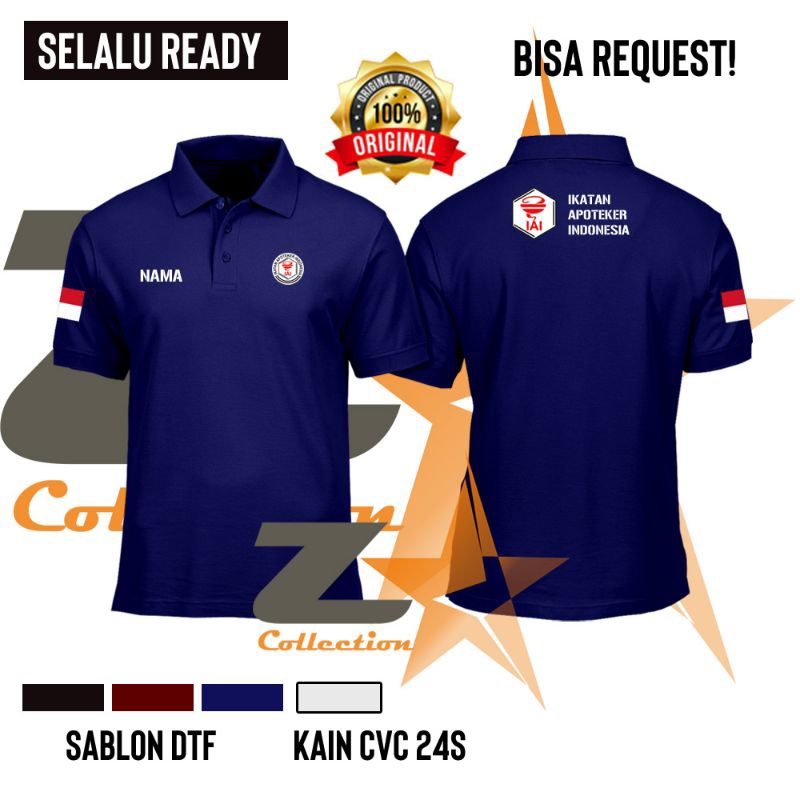 KAOS IAI / KAOS POLO APOTEKER INDONESIA / KAOS KERAH KESEHATAN